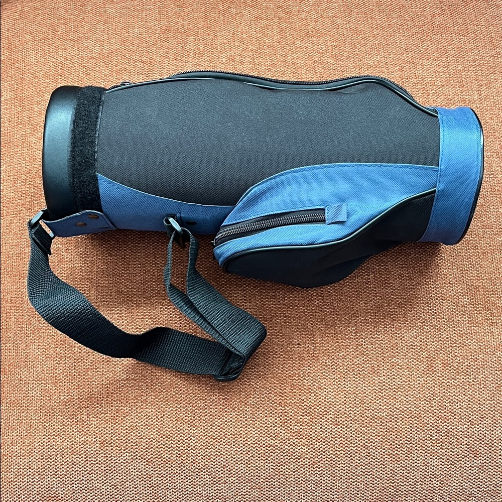 MINI GOLF BAG -  “A real golf bag”-  Black/Blue w/ a rain head velcro cover